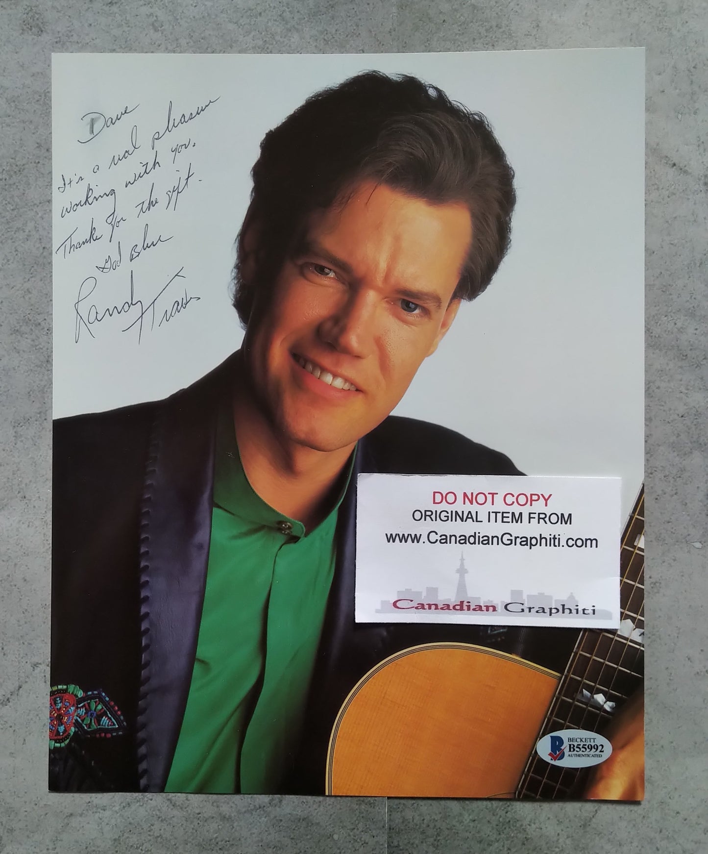 Randy Travis Hand Signed Autograph 8x10 Photo COA