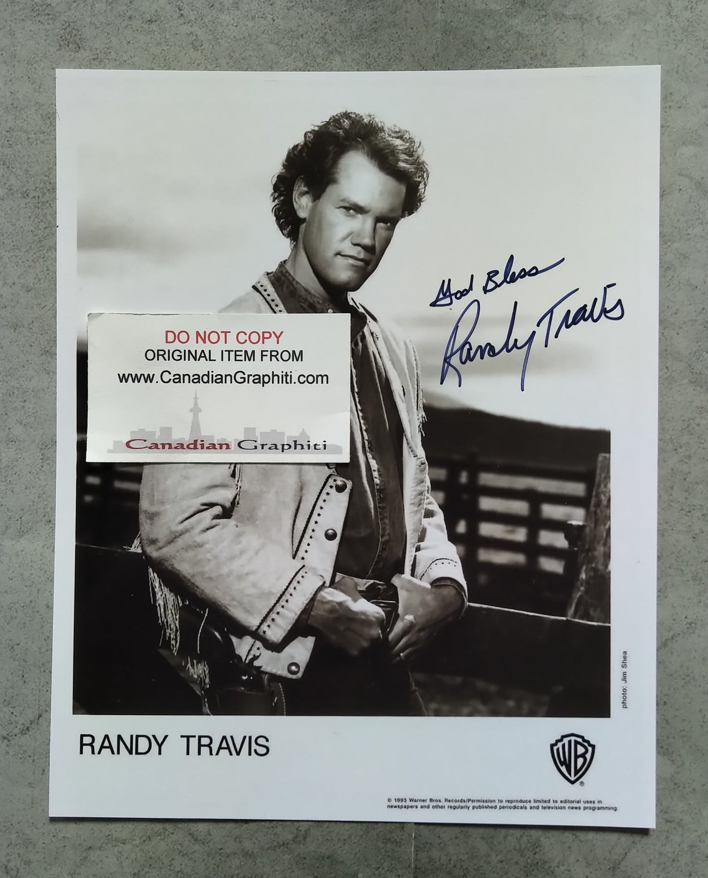 Randy Travis Hand Signed Autograph 8x10 Photo COA