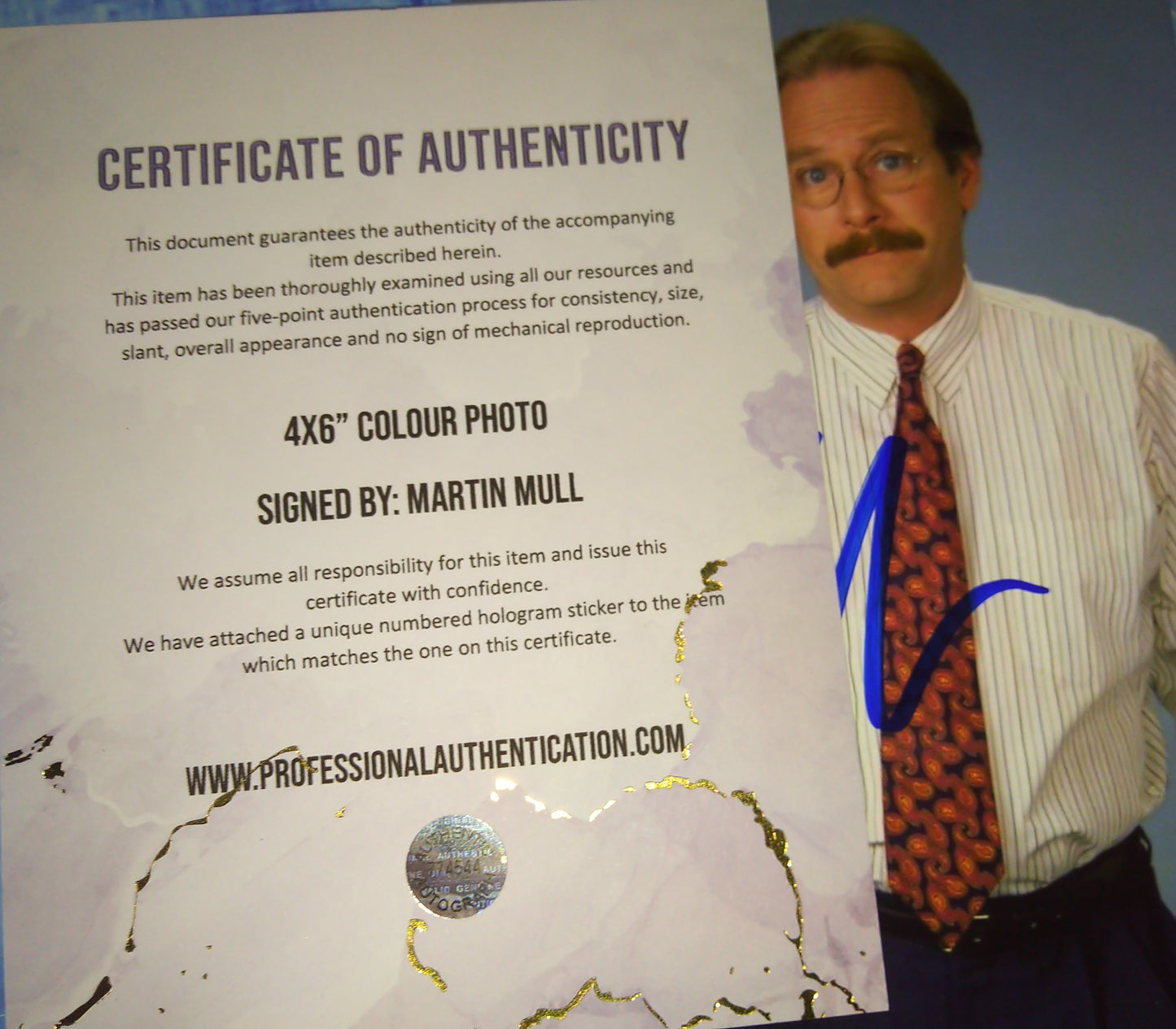 Martin Mull Hand Signed Autograph Photo COA