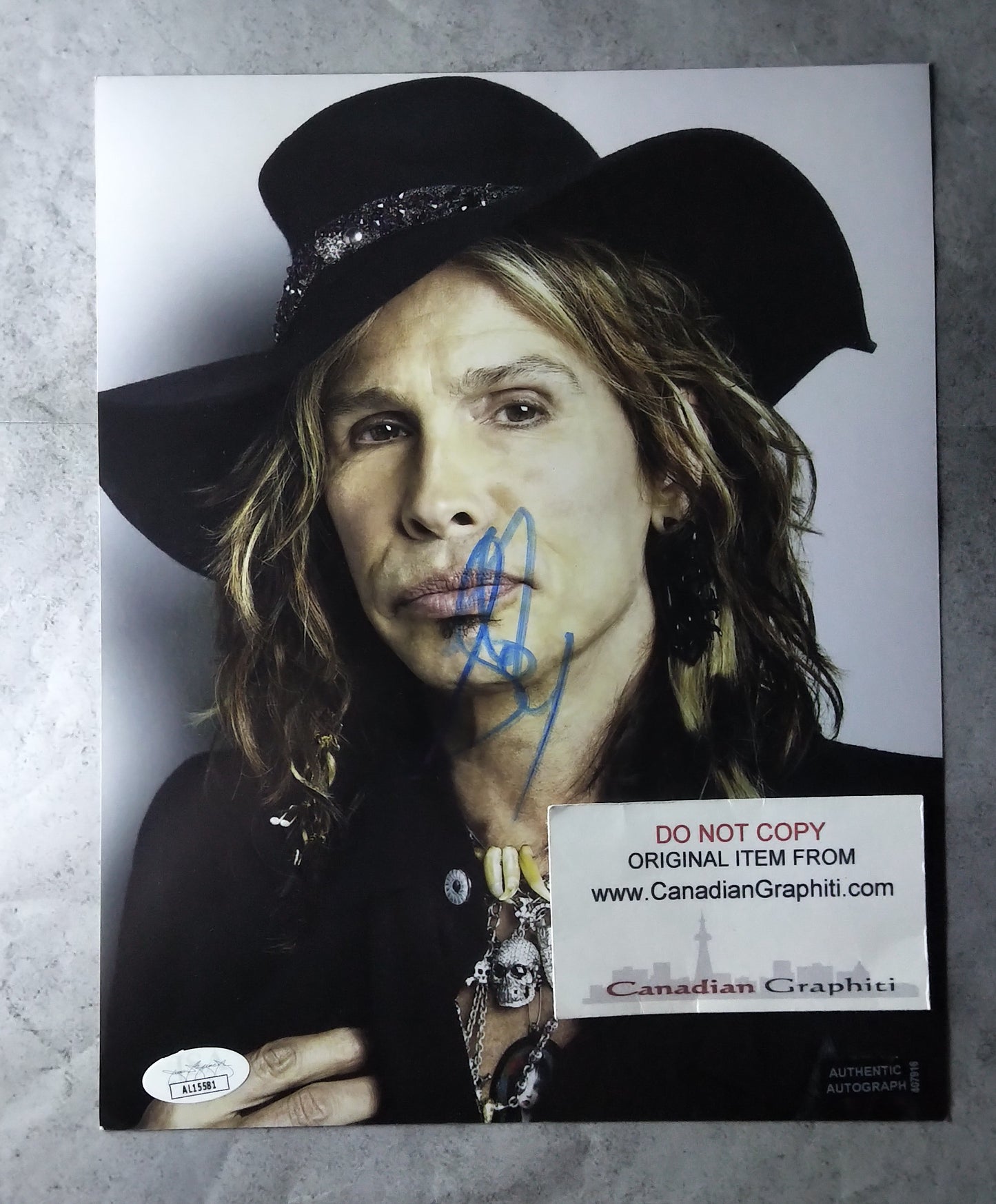 Steven Tyler Hand Signed Autograph 8x10 Photo COA + JSA Aerosmith