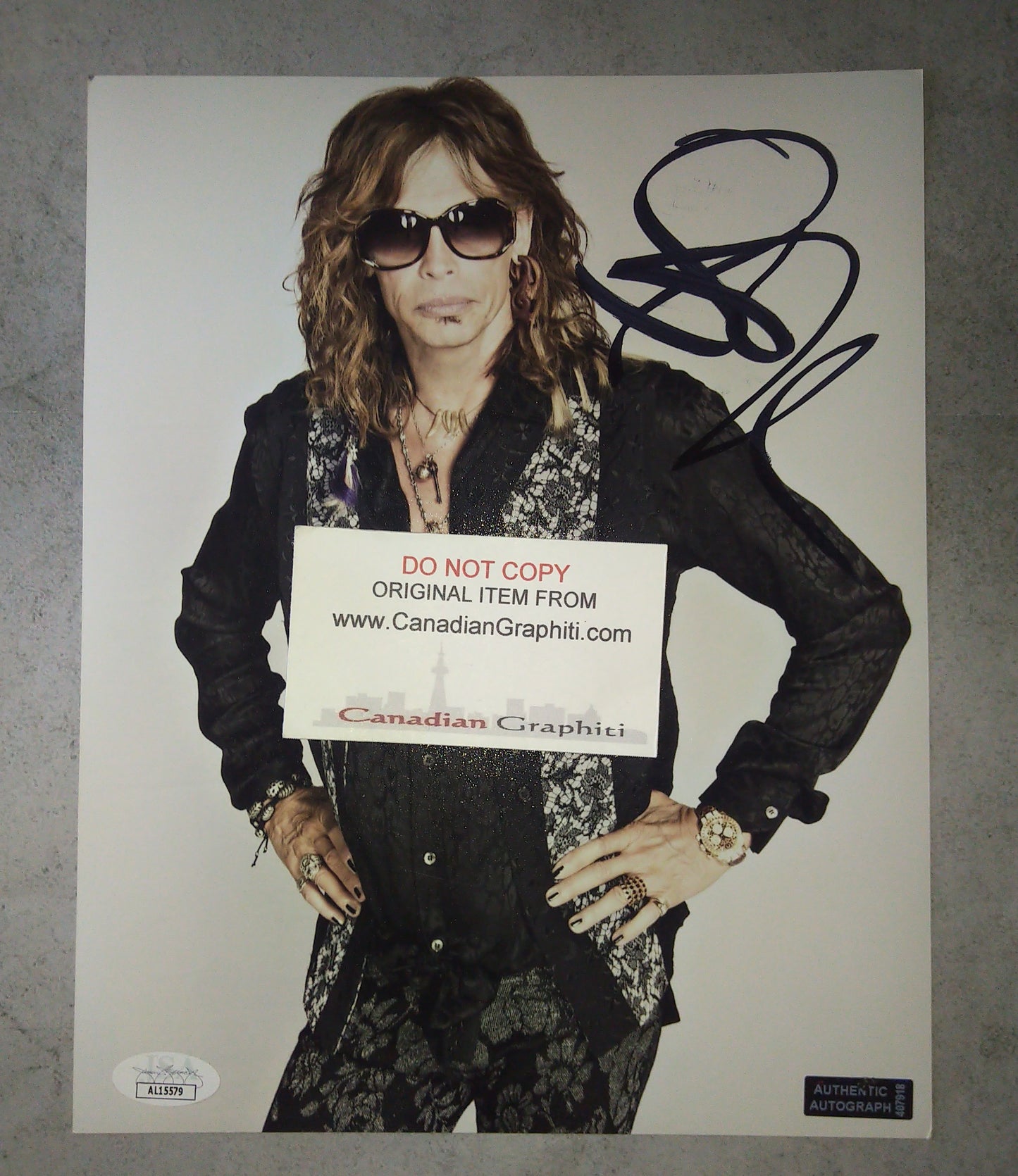 Steven Tyler Hand Signed Autograph 8x10 Photo COA + JSA Aerosmith