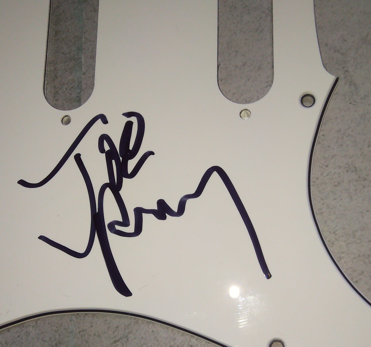 Joe Perry Hand Signed Autograph Guitar Pick Guard COA Aerosmith