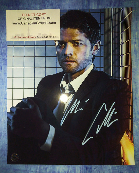 Misha Collins Hand Signed Autograph 8x10 Photo COA Supernatural