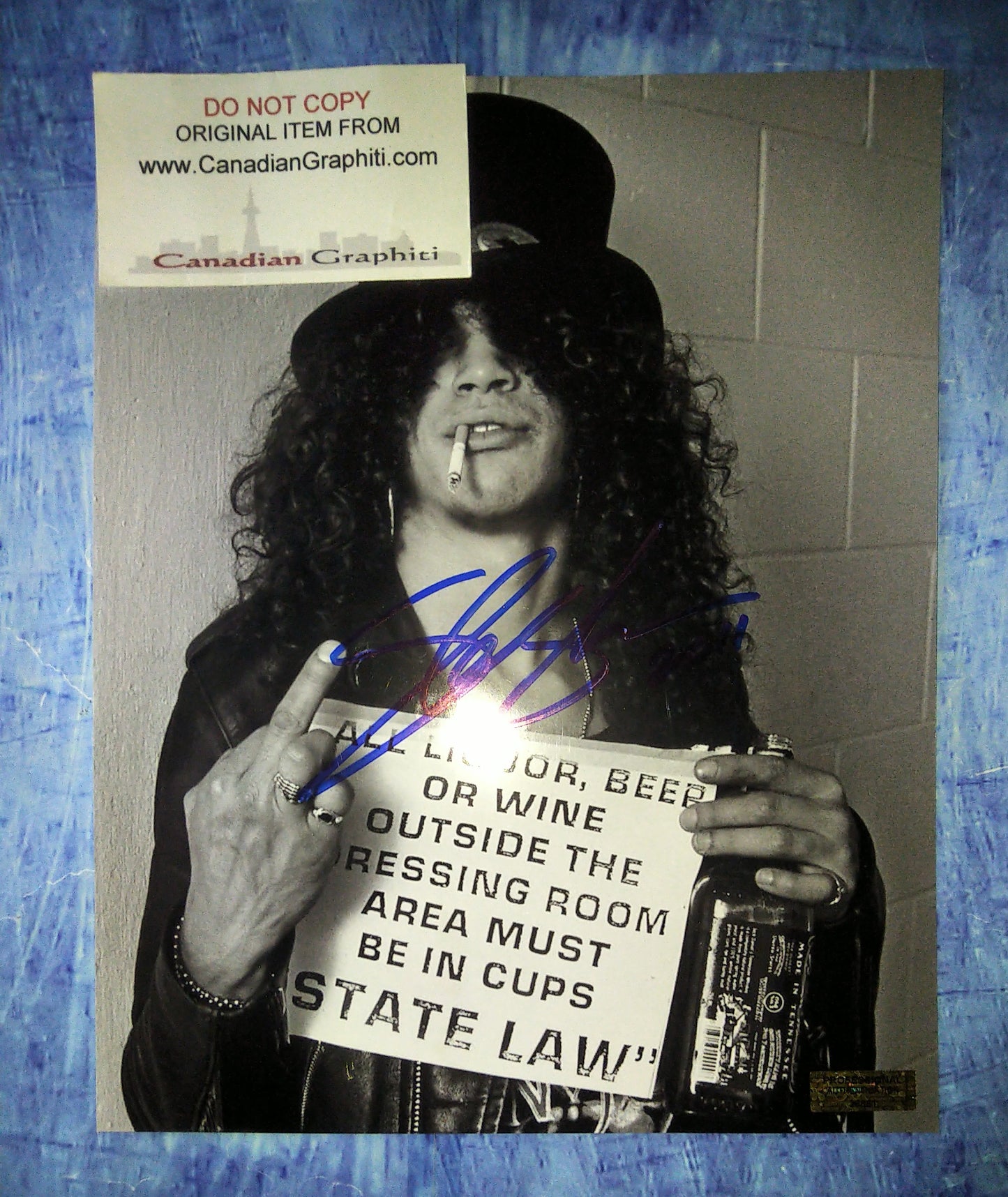 Slash Guns N Roses Hand Signed Autograph 8x10 Photo COA