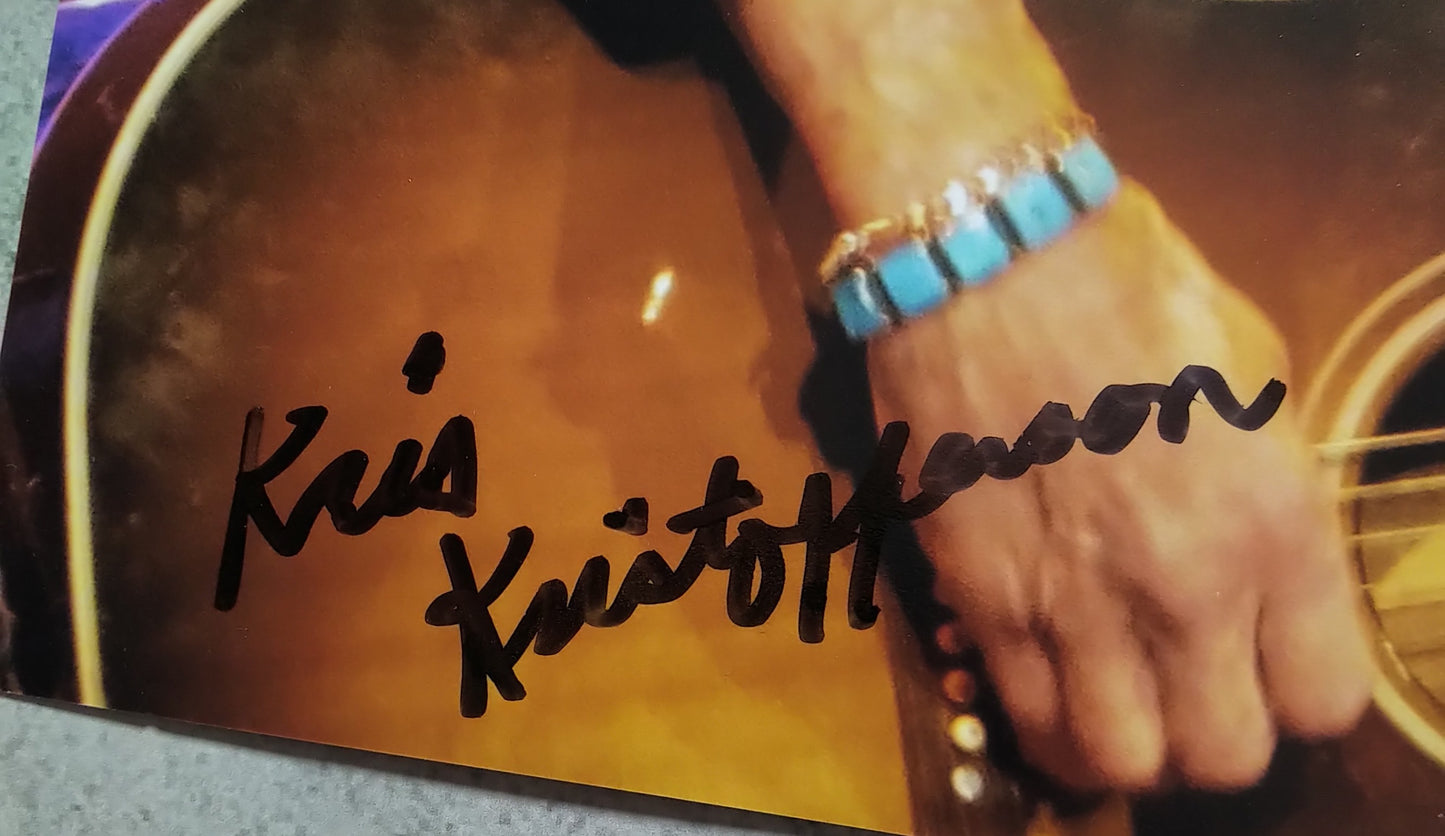 Kris Kristofferson Hand Signed Autograph 8x10 Photo COA + BAS