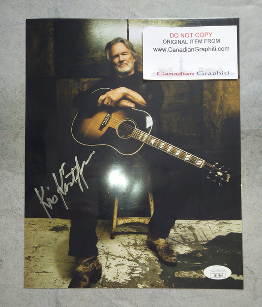 Kris Kristofferson Hand Signed Autograph 8x10 Photo JSA COA