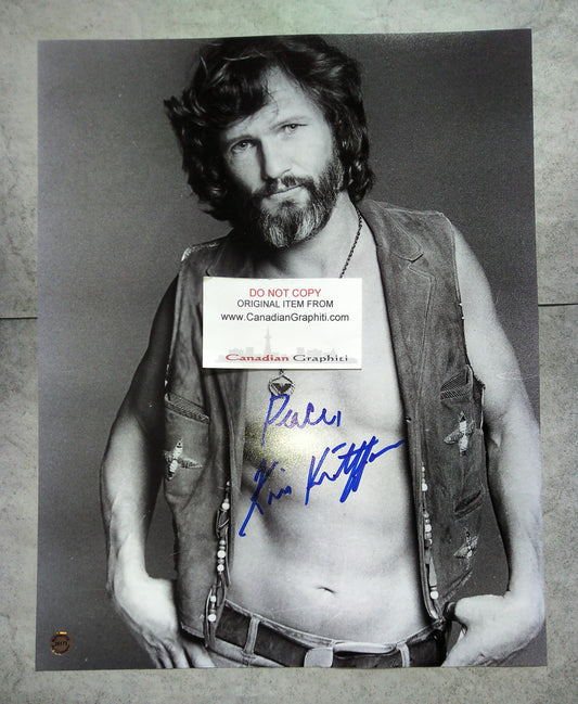 Kris Kristofferson Hand Signed Autograph 11x14 Photo COA