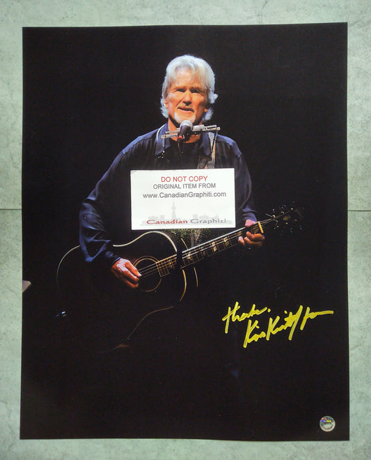 Kris Kristofferson Hand Signed Autograph 11x14 Photo COA