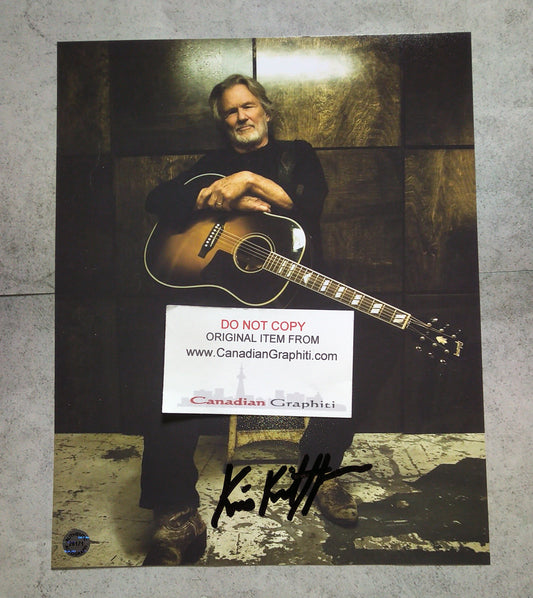 Kris Kristofferson Hand Signed Autograph 8x10 Photo COA