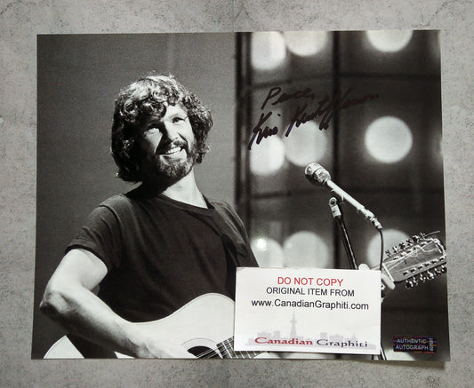 Kris Kristofferson Hand Signed Autograph 8x10 Photo COA