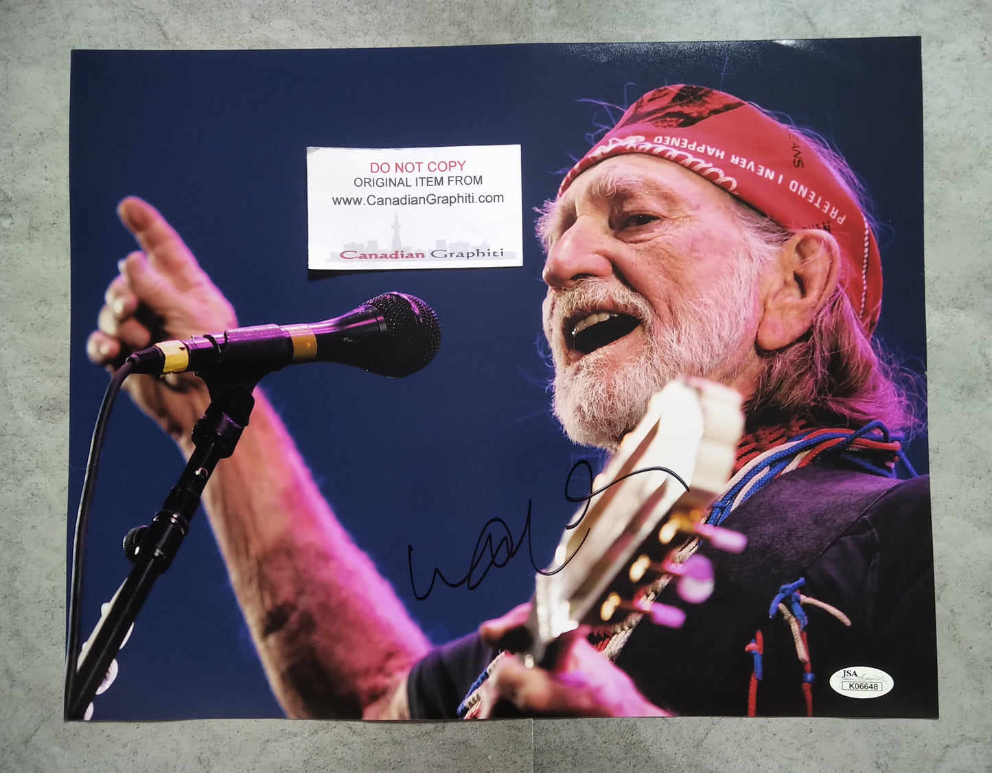 Willie Nelson Hand Signed Autograph 11x14 Photo COA + JSA