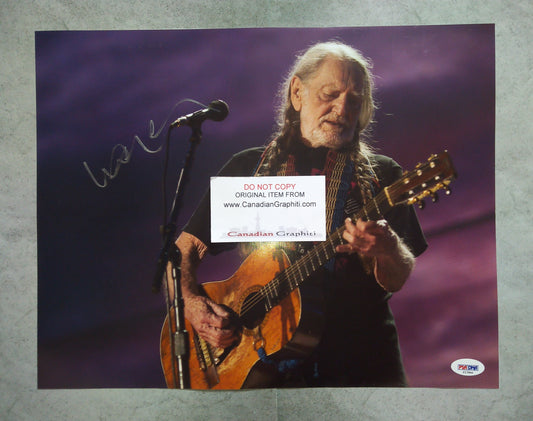 Willie Nelson Hand Signed Autograph 11x14 Photo COA + PSA