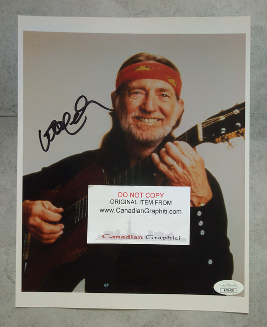 Willie Nelson Hand Signed Autograph 8x10 Photo COA + JSA