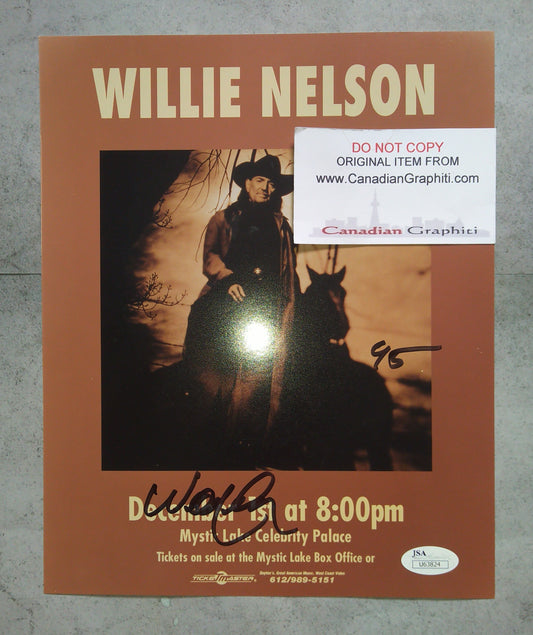 Willie Nelson Hand Signed Autograph 8x10 Photo COA + JSA