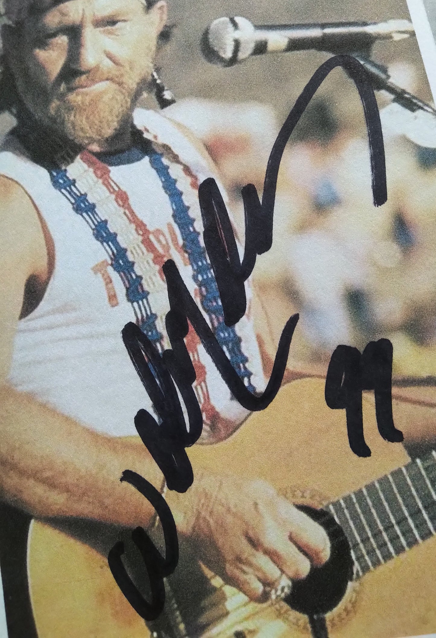 Willie Nelson Hand Signed Autograph Index Card Photo COA