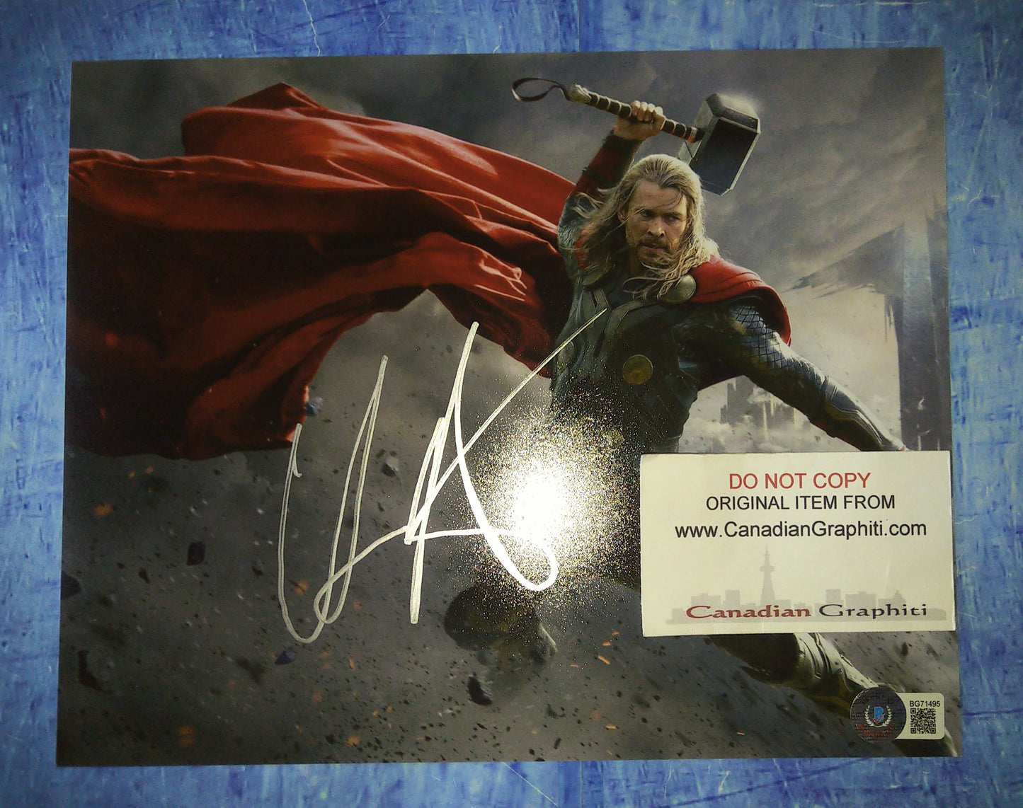 Chris Hemsworth Hand Signed Autograph 8x10 Photo BAS COA Thor