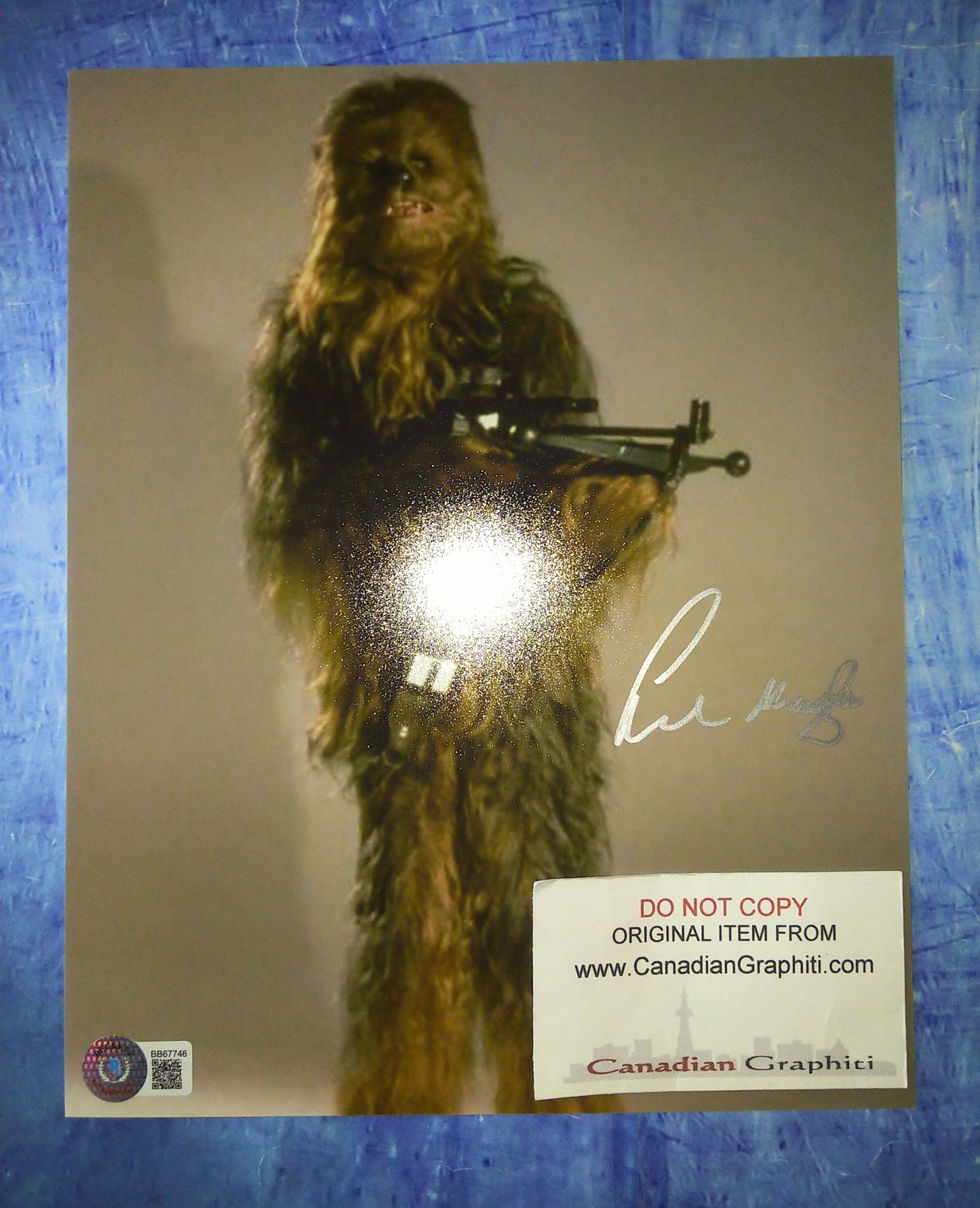 Peter Mayhew Hand Signed Autograph 8x10 Photo BAS COA Star Wars