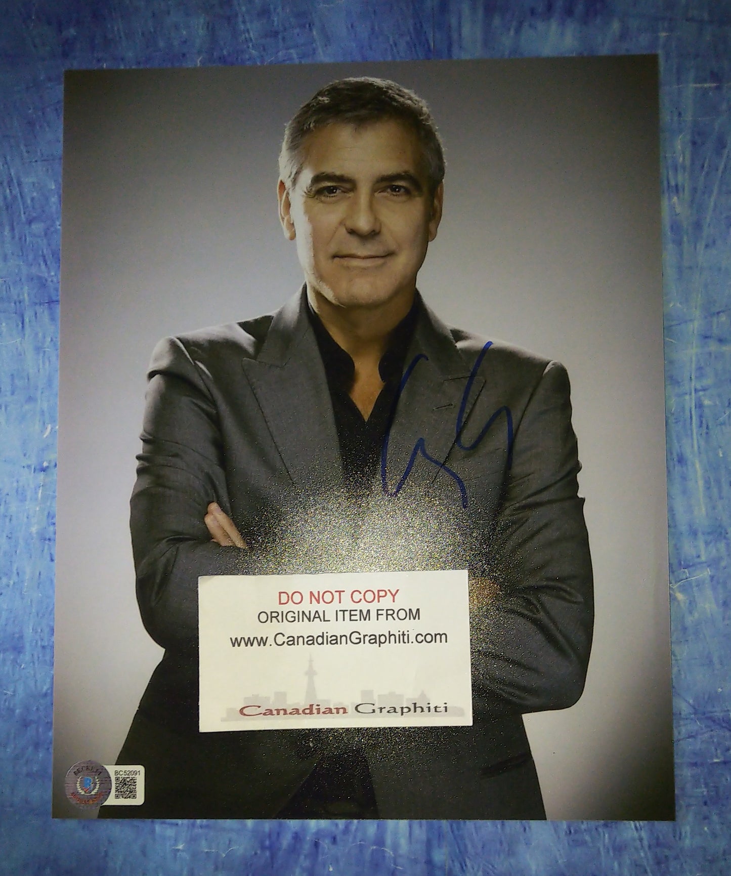 George Clooney Hand Signed Autograph 8x10 Photo BAS COA