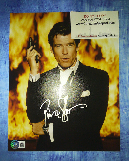 Pierce Brosnan Hand Signed Autograph 8x10 Photo BAS COA James Bong