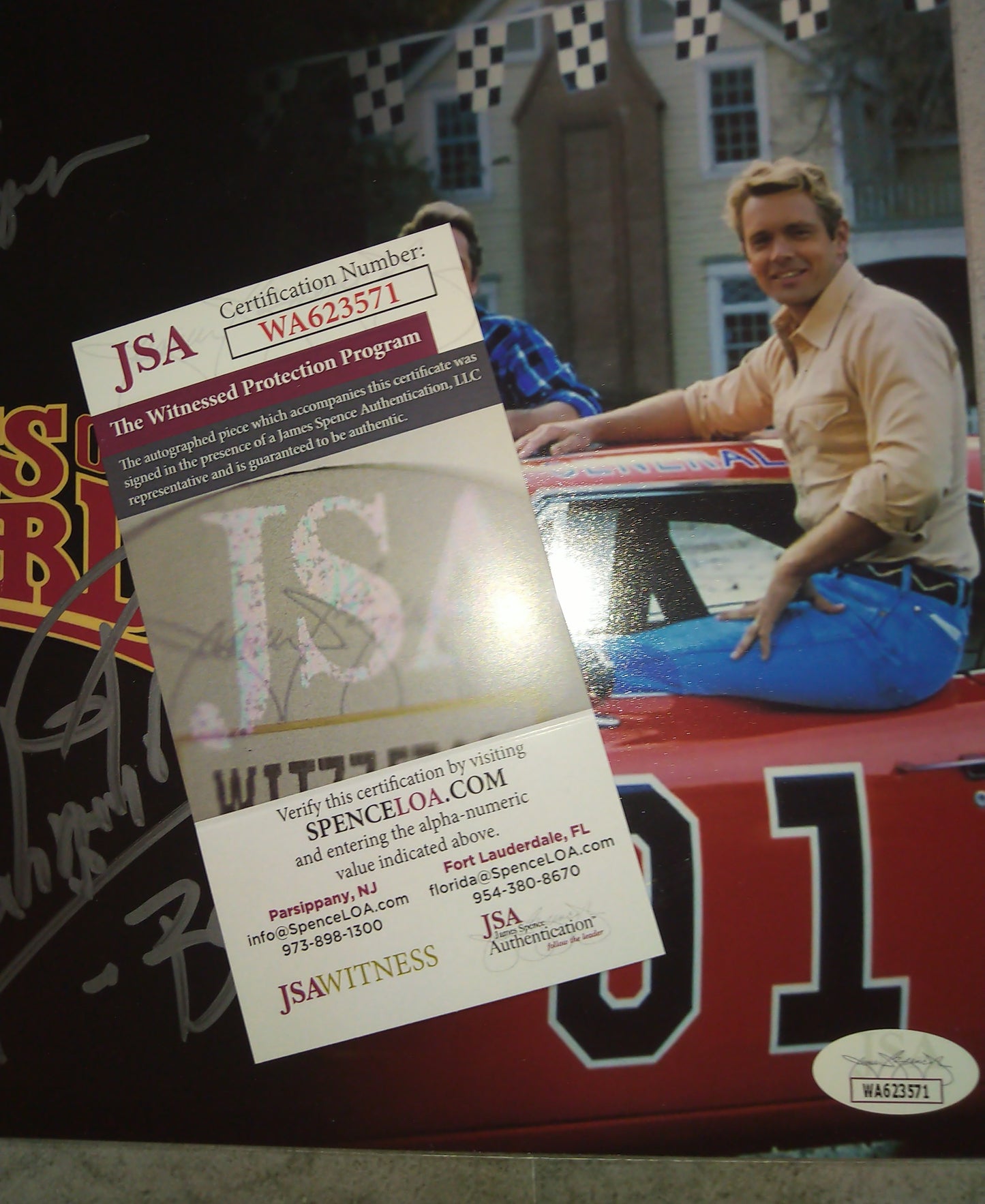 John Schneider & Tom Wopat Hand Signed Autograph 8x10 Photo JSA COA Dukes Of Hazzard