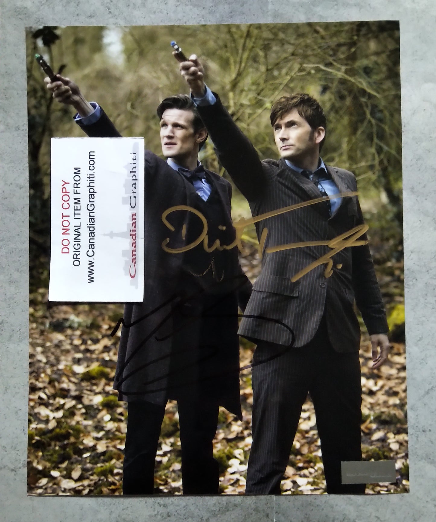 David Tennant & Matt Smith Hand Signed Autograph 8x10 Photo COA Doctor Who