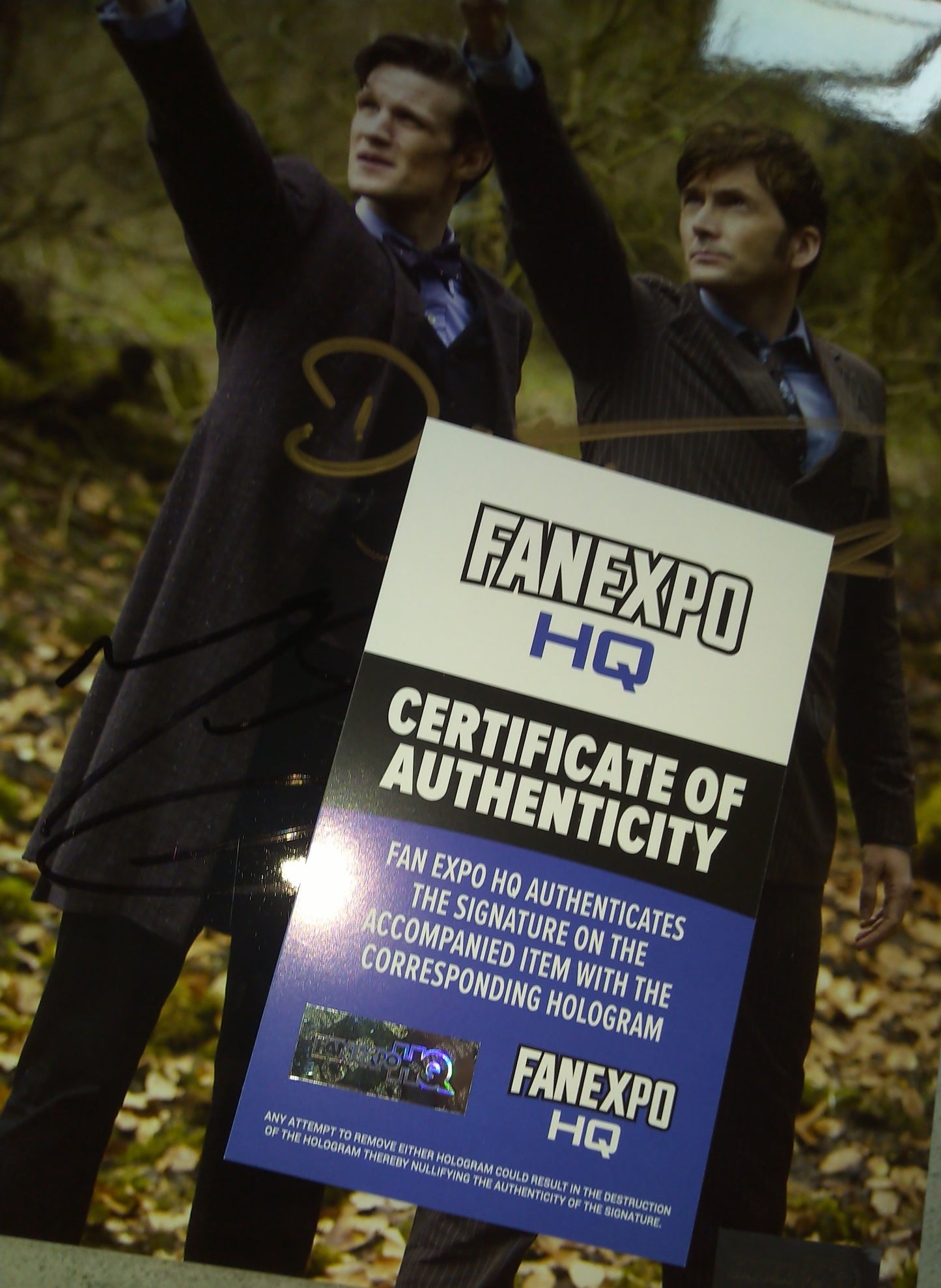 David Tennant & Matt Smith Hand Signed Autograph 8x10 Photo COA Doctor Who