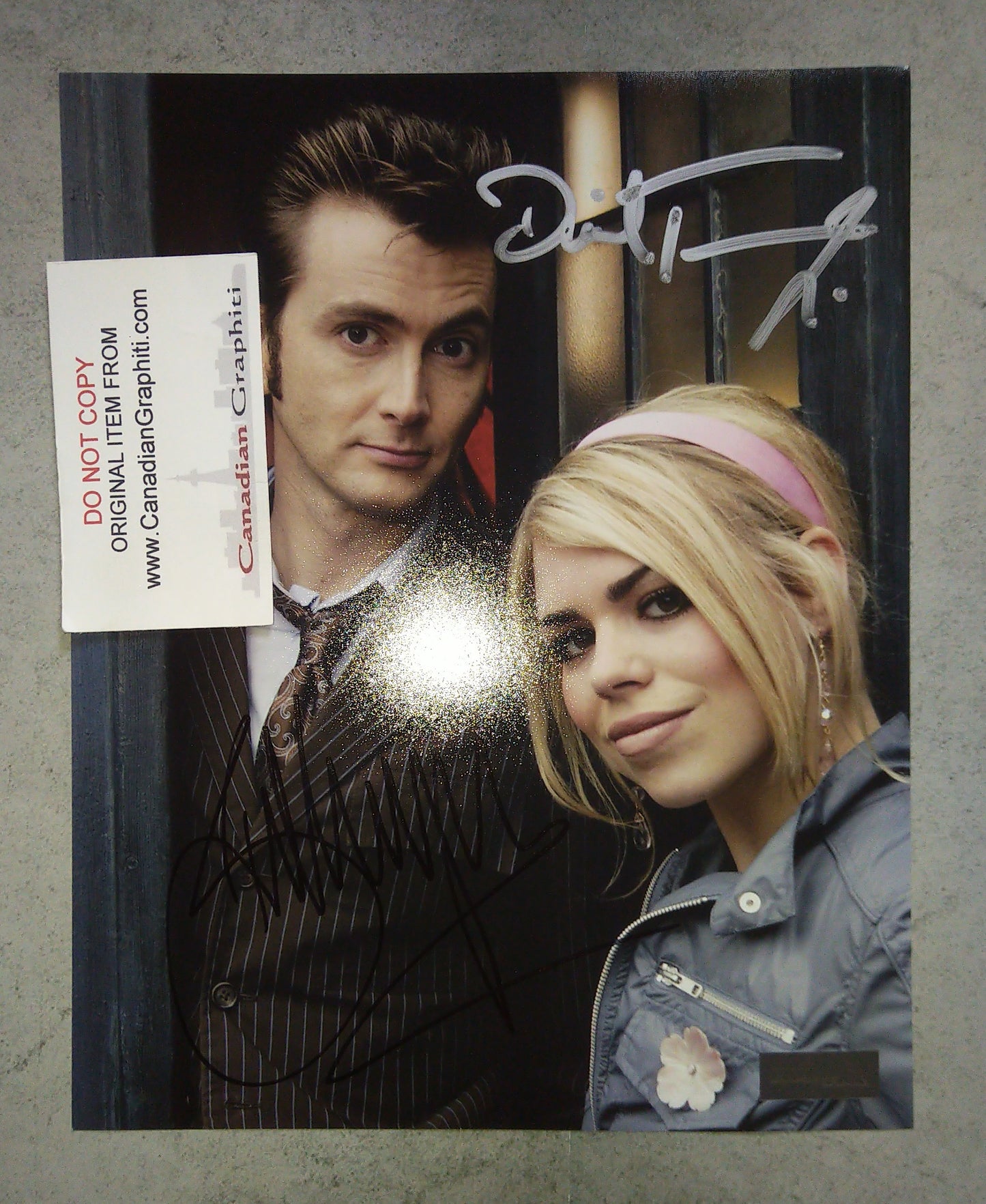 David Tennant & Billie Piper Hand Signed Autograph 8x10 Photo COA Doctor Who