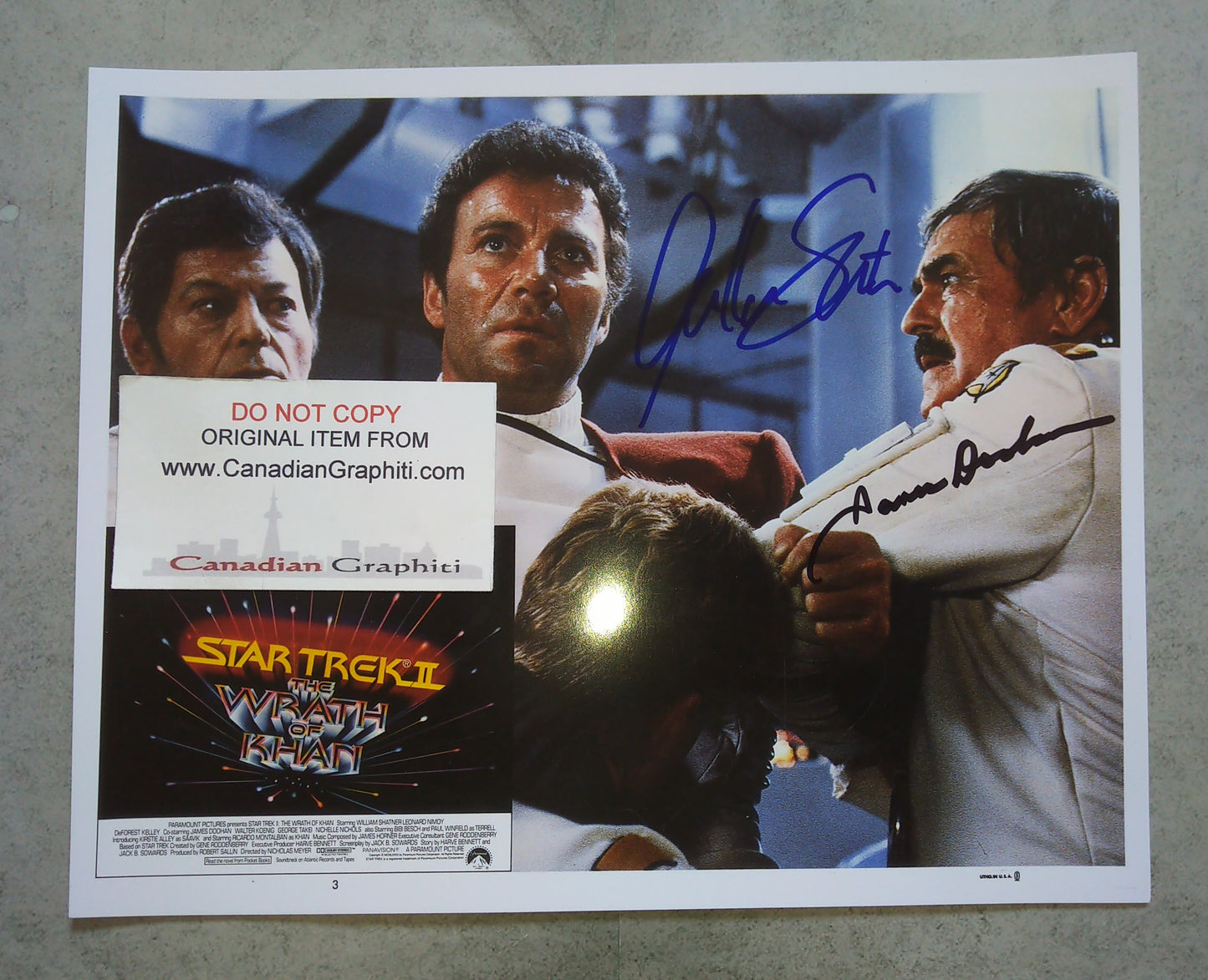 William Shatner & James Doohan Hand Signed Autograph 8x10 Photo COA Star Trek