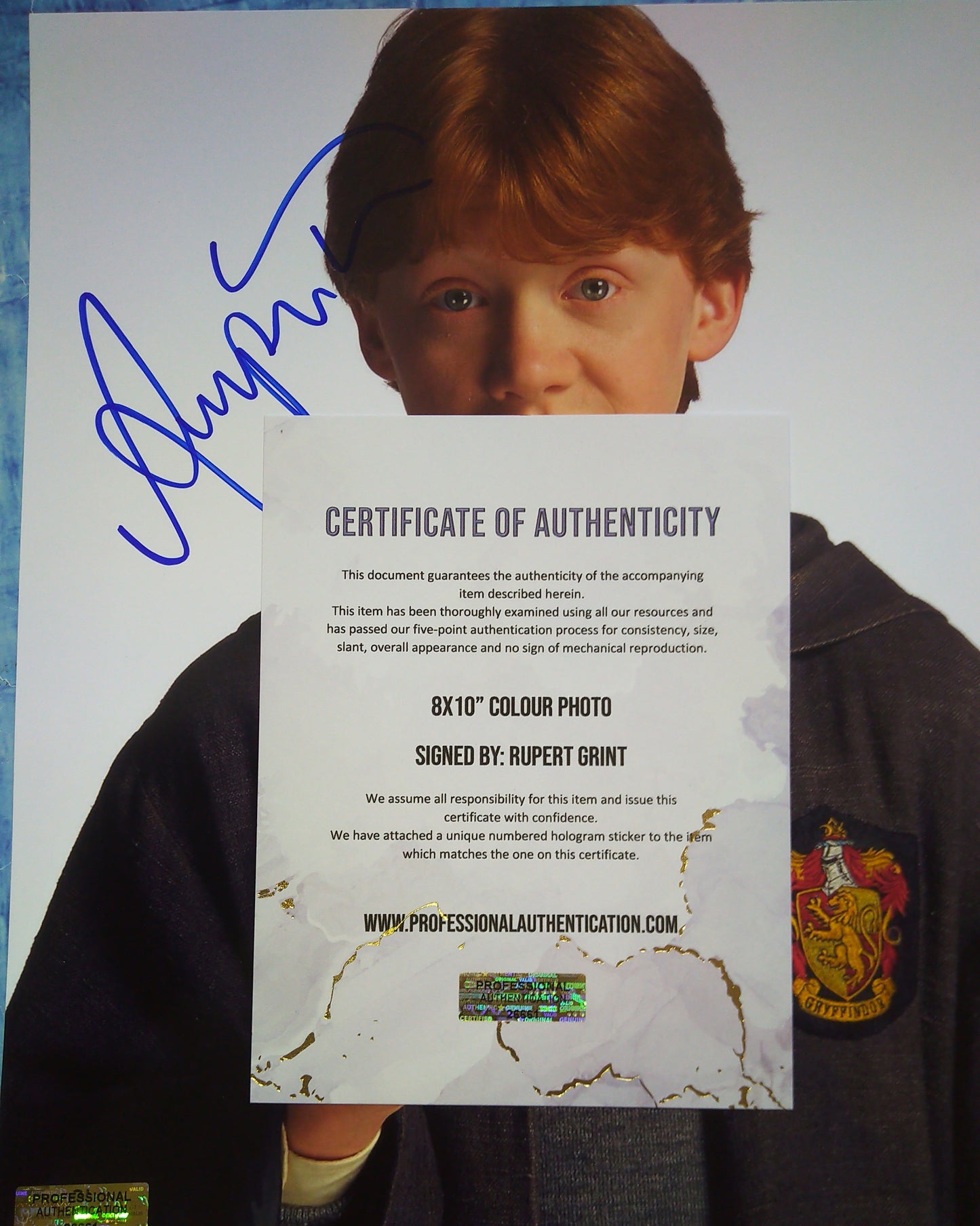 Rupert Grint Hand Signed Autograph 8x10 Photo COA Harry Potter