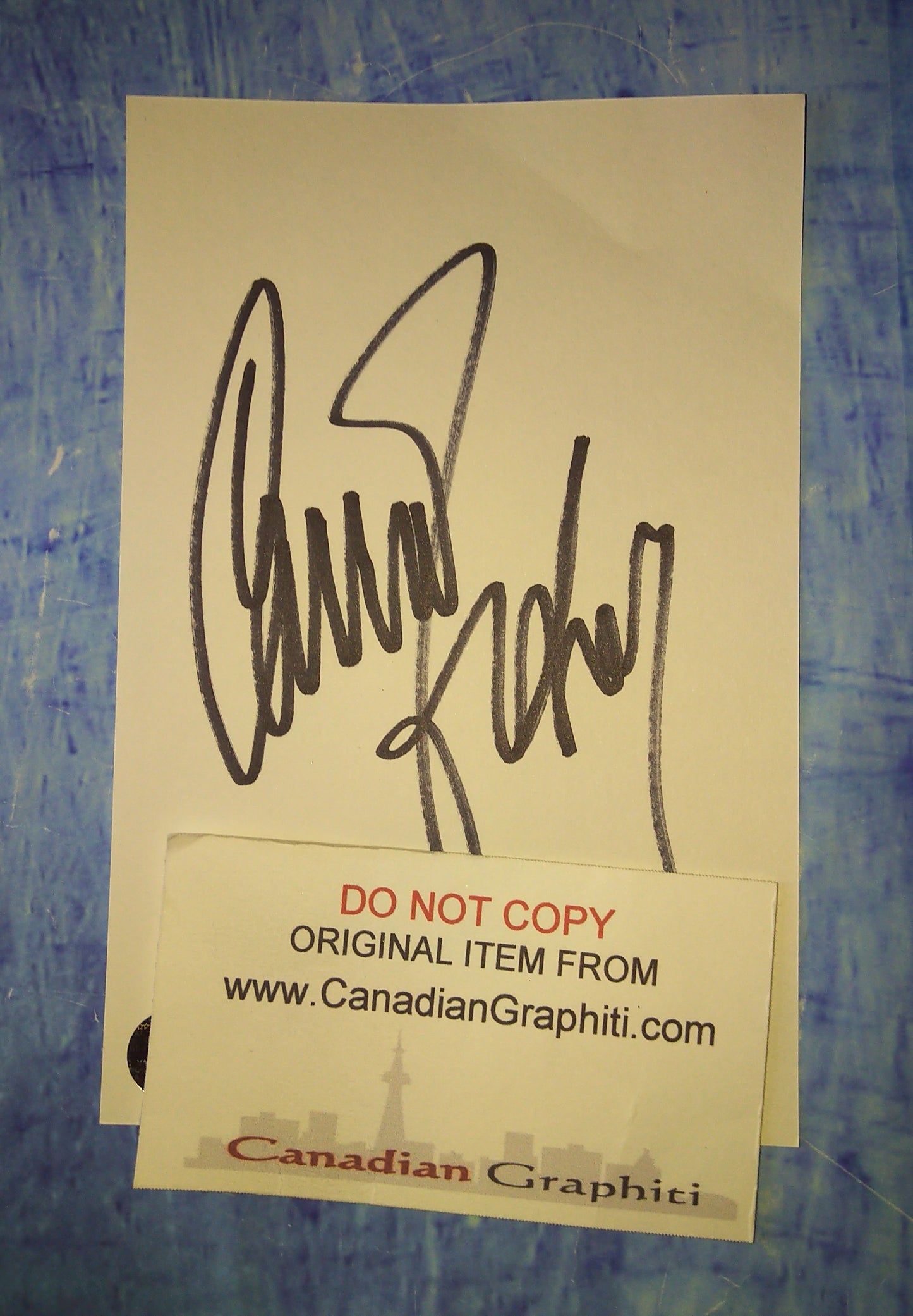 Carrie Fisher Hand Signed Autograph Index Card COA