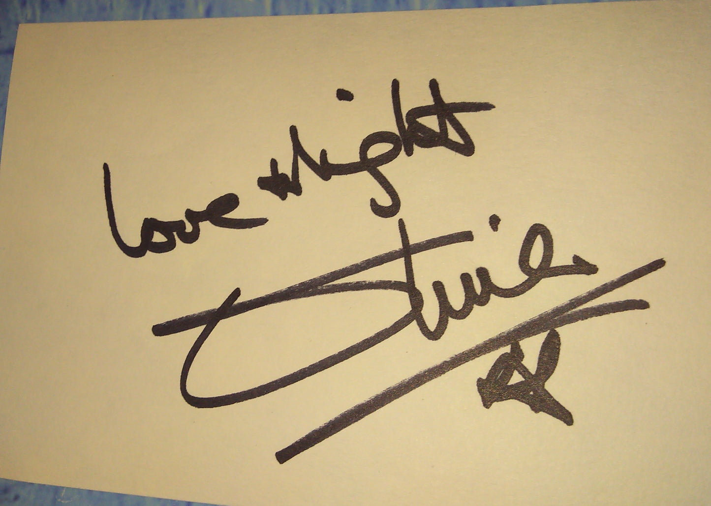 Olivia Newton-John Hand Signed Autograph Index Card COA