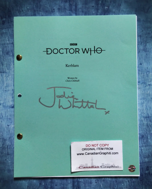 Jodie Whittaker Hand Signed Autograph Doctor Who Script COA Kerblam