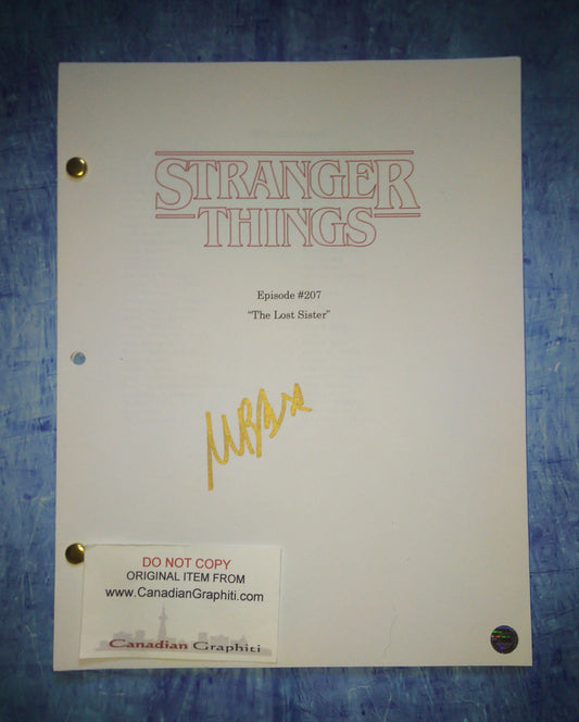 Millie Bobby Brown Hand Signed Autograph Stranger Things Transcript COA