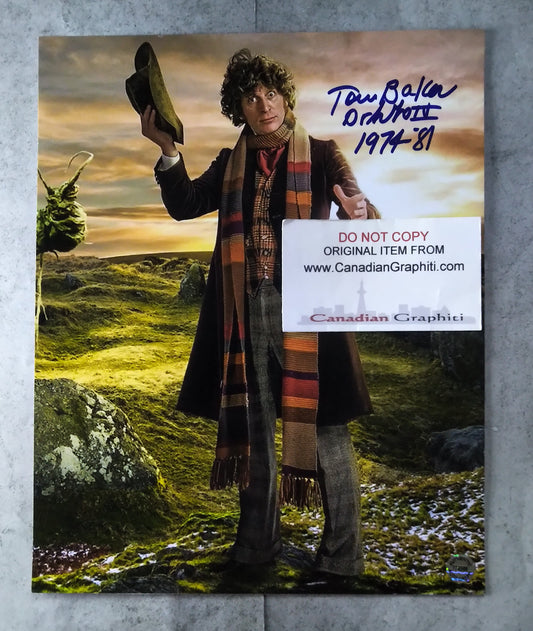 Tom Baker Hand Signed Autograph 8x10 Photo COA Doctor Who