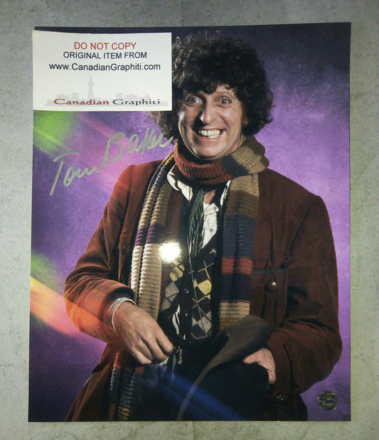 Tom Baker Hand Signed Autograph 8x10 Photo COA Doctor Who