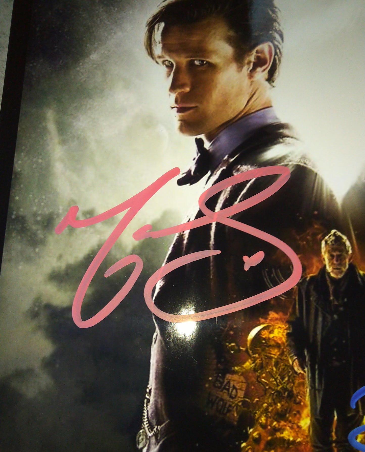 David Tennant & Matt Smith Hand Signed Autograph Doctor Who Poster COA