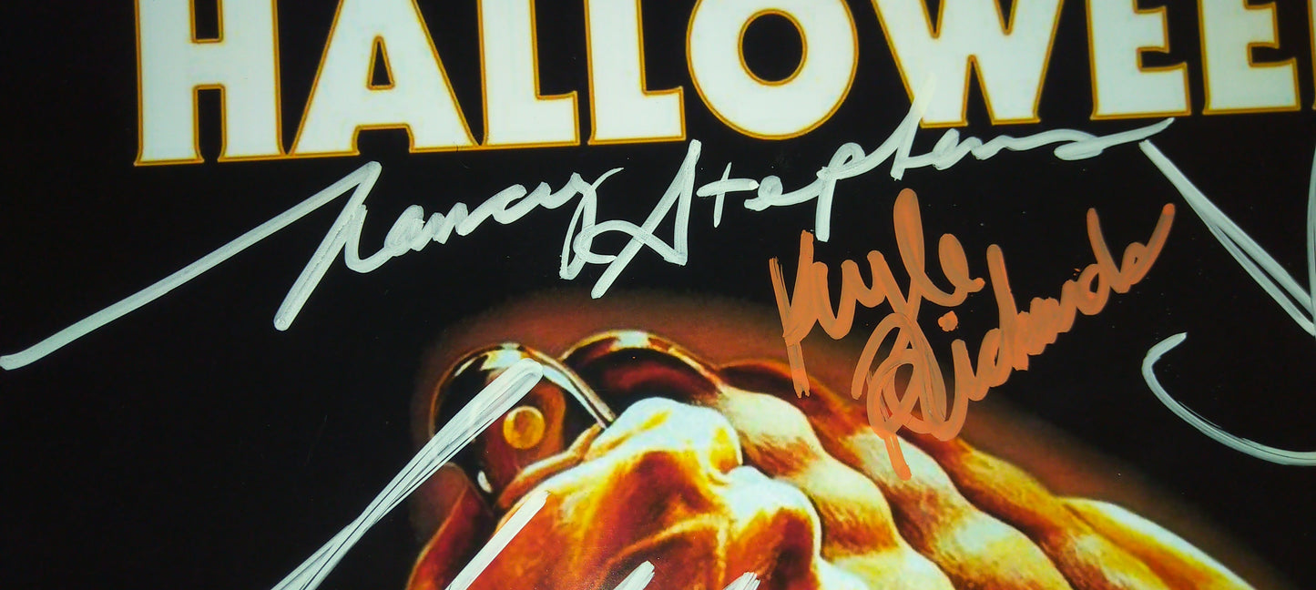 Halloween 9x Cast Hand Signed Autograph Photo COA John Carpenter, Nick Castle, PJ Soles, Nancy Stephens