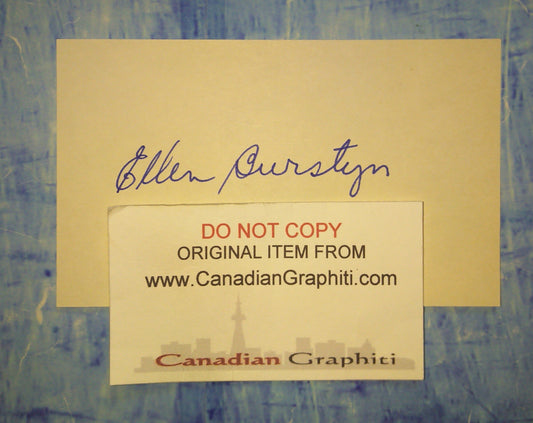 Ellen Burstyn Hand Signed Autograph Index Card COA + JSA