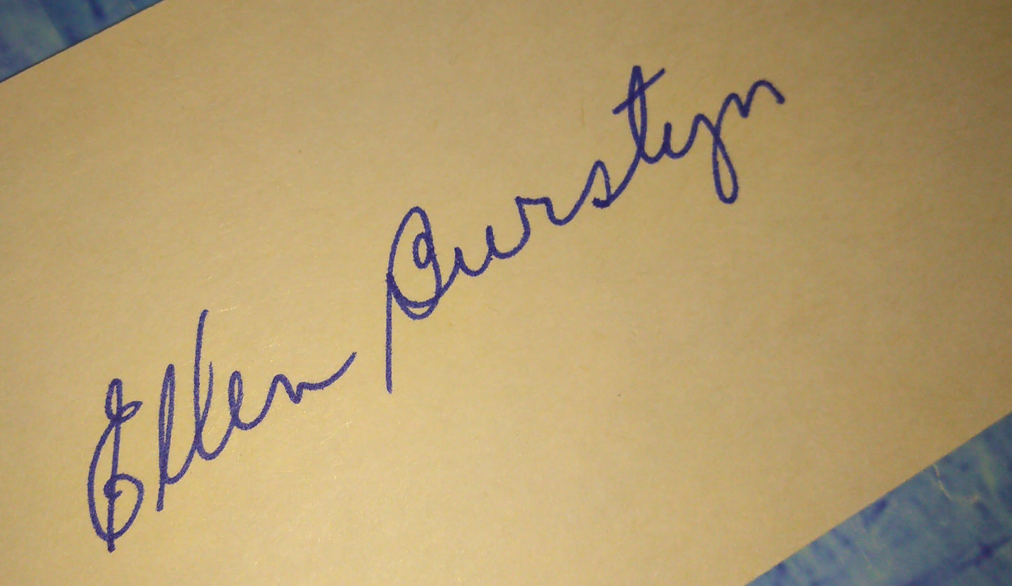 Ellen Burstyn Hand Signed Autograph Index Card COA + JSA