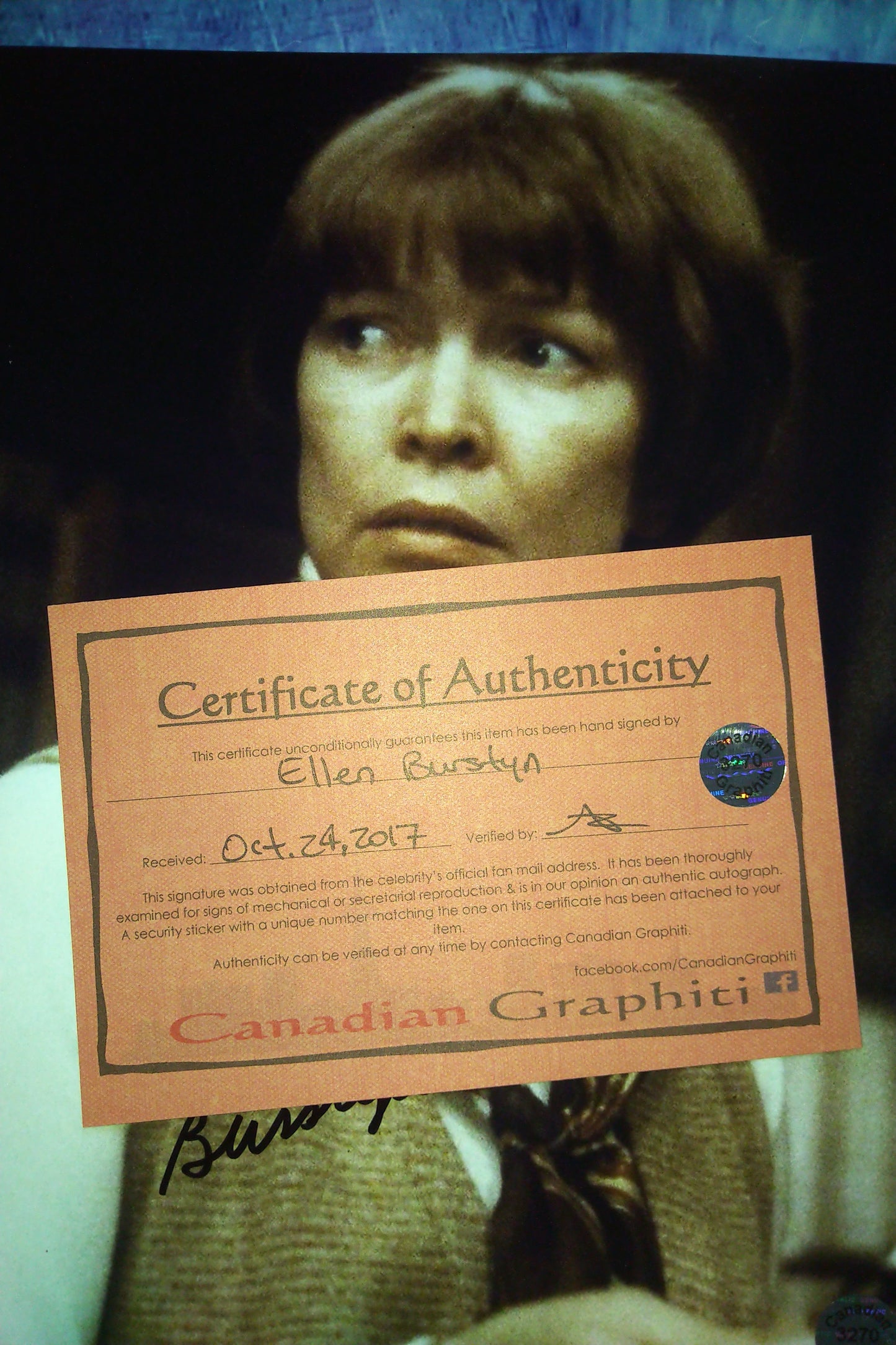 Ellen Burstyn Hand Signed Autograph 8x10 Photo COA Exorcist