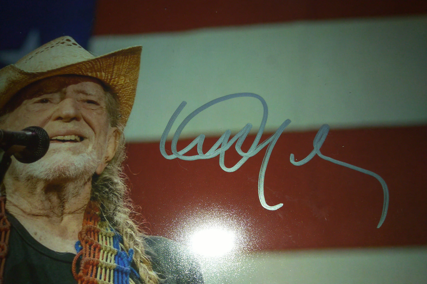 Willie Nelson Hand Signed Autograph 8x10 Photo BAS COA