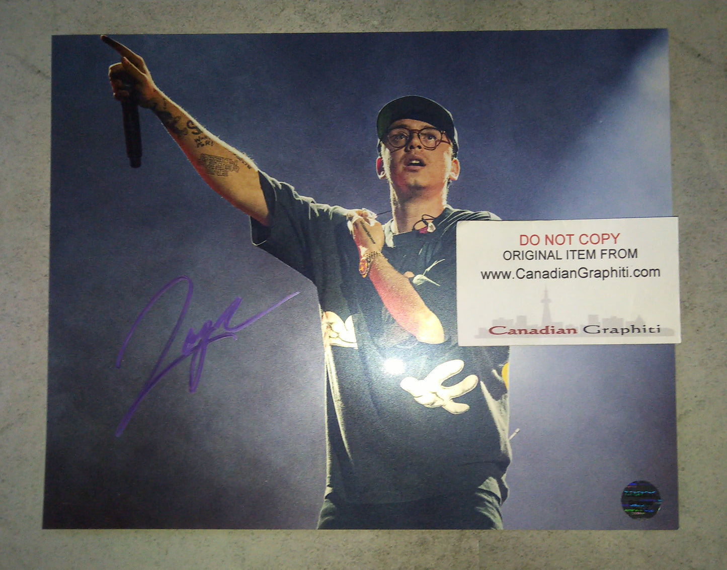 Logic Rapper Hand Signed Autograph 8x10 Photo COA