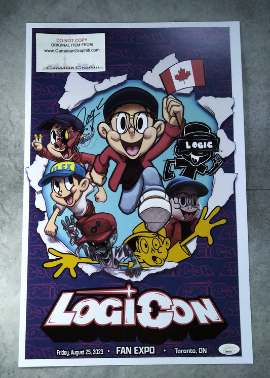 Logic Rapper Hand Signed Autograph 11x17 Event Print COA + JSA Fan Expo Canada