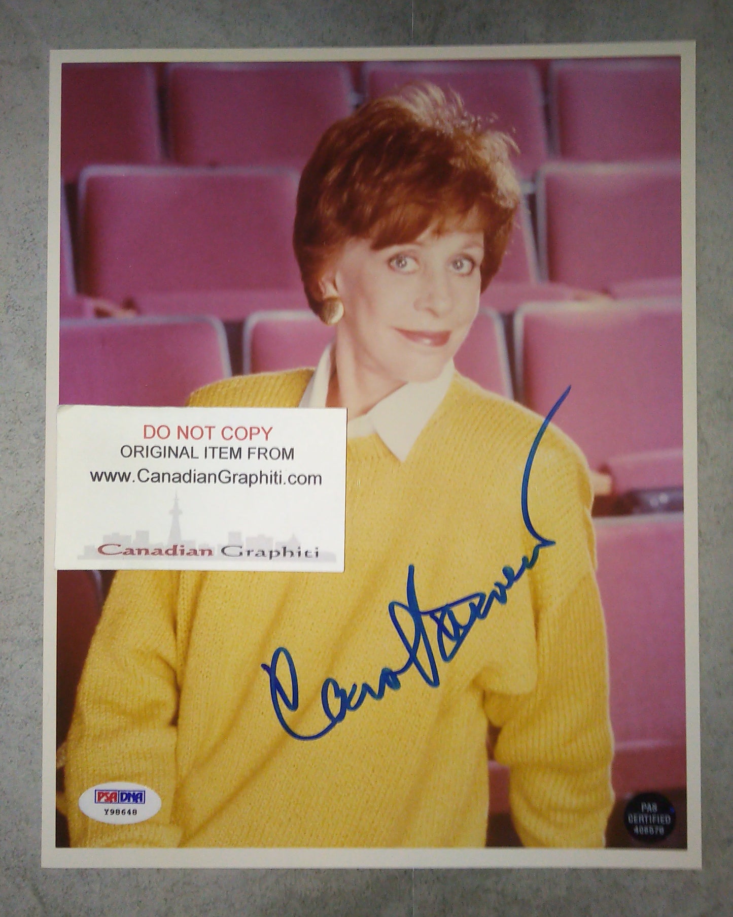 Carol Burnett Hand Signed Autograph 8x10 Photo COA + PSA