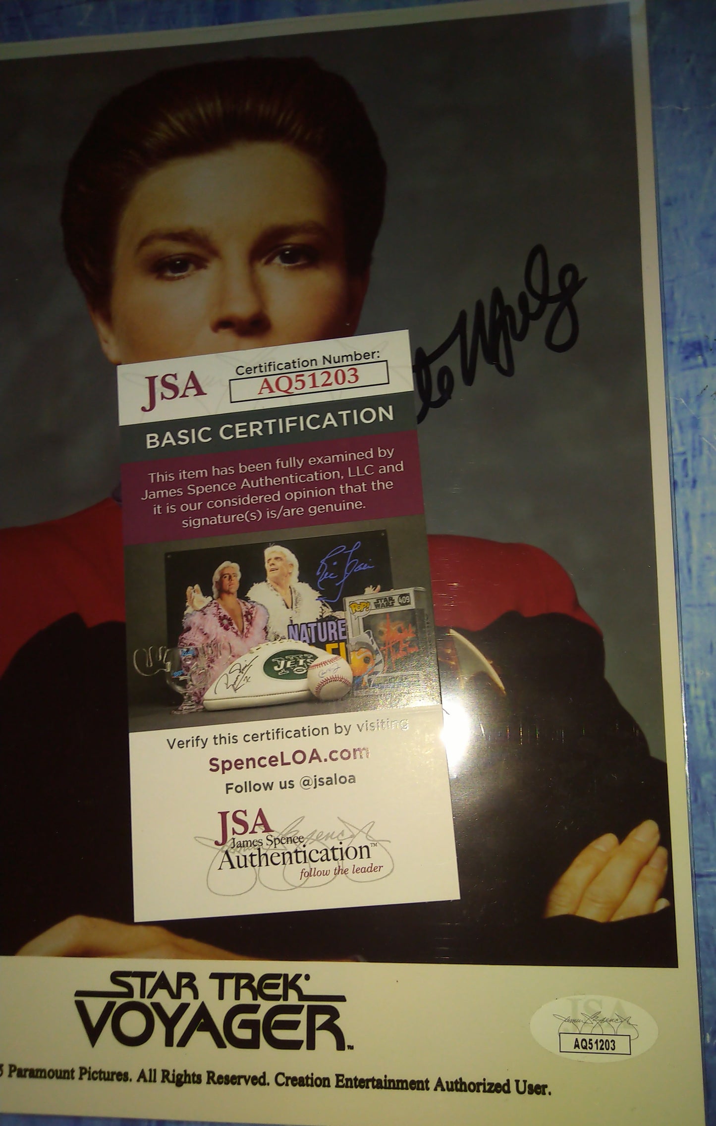 Kate Mulgrew Hand Signed Autograph 8x10 Photo JSA COA Star Trek Voyager