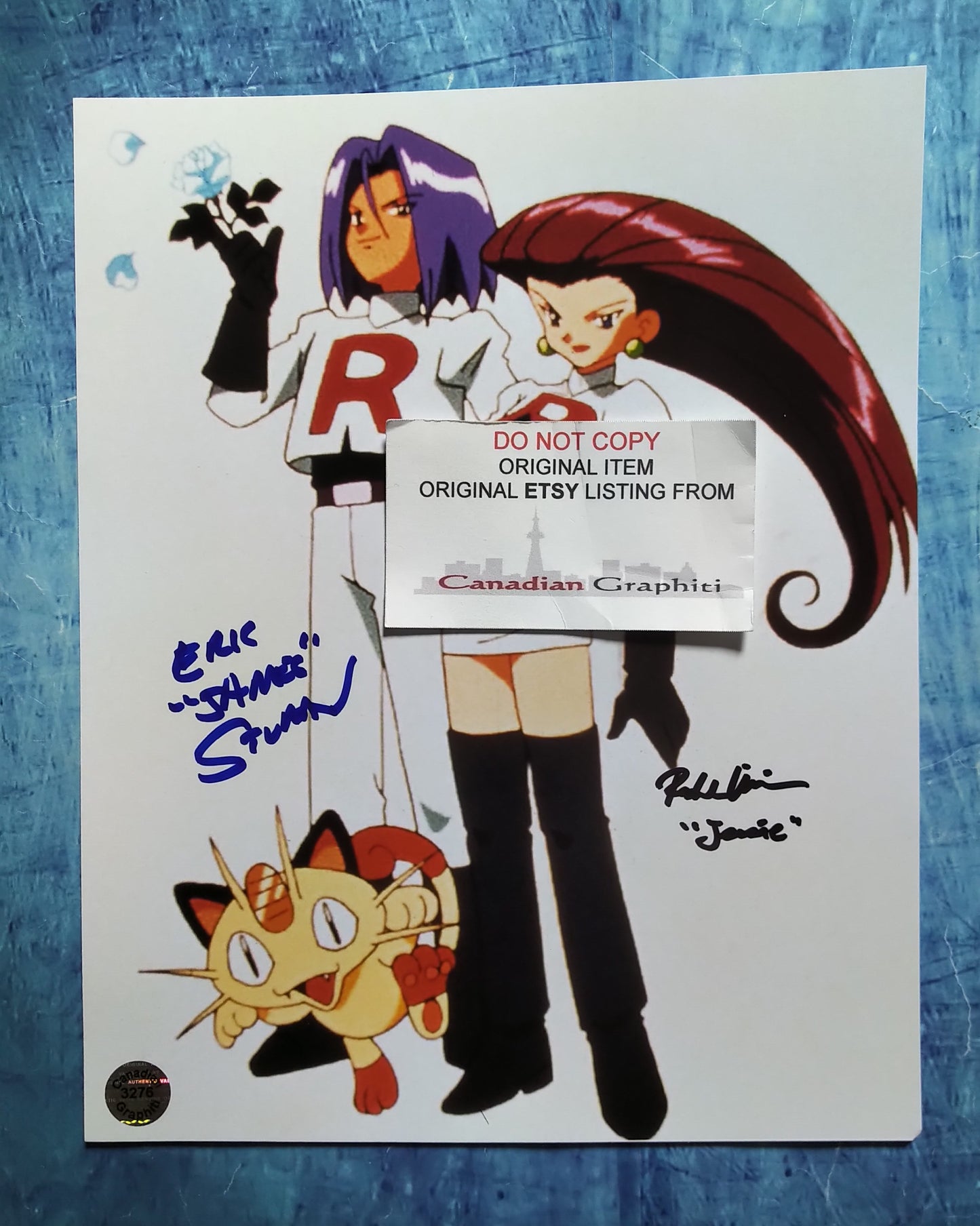 Eric Stuart & Rachael Lillis Hand Signed Autograph 8x10 Photo COA Pokemon Team Rocket