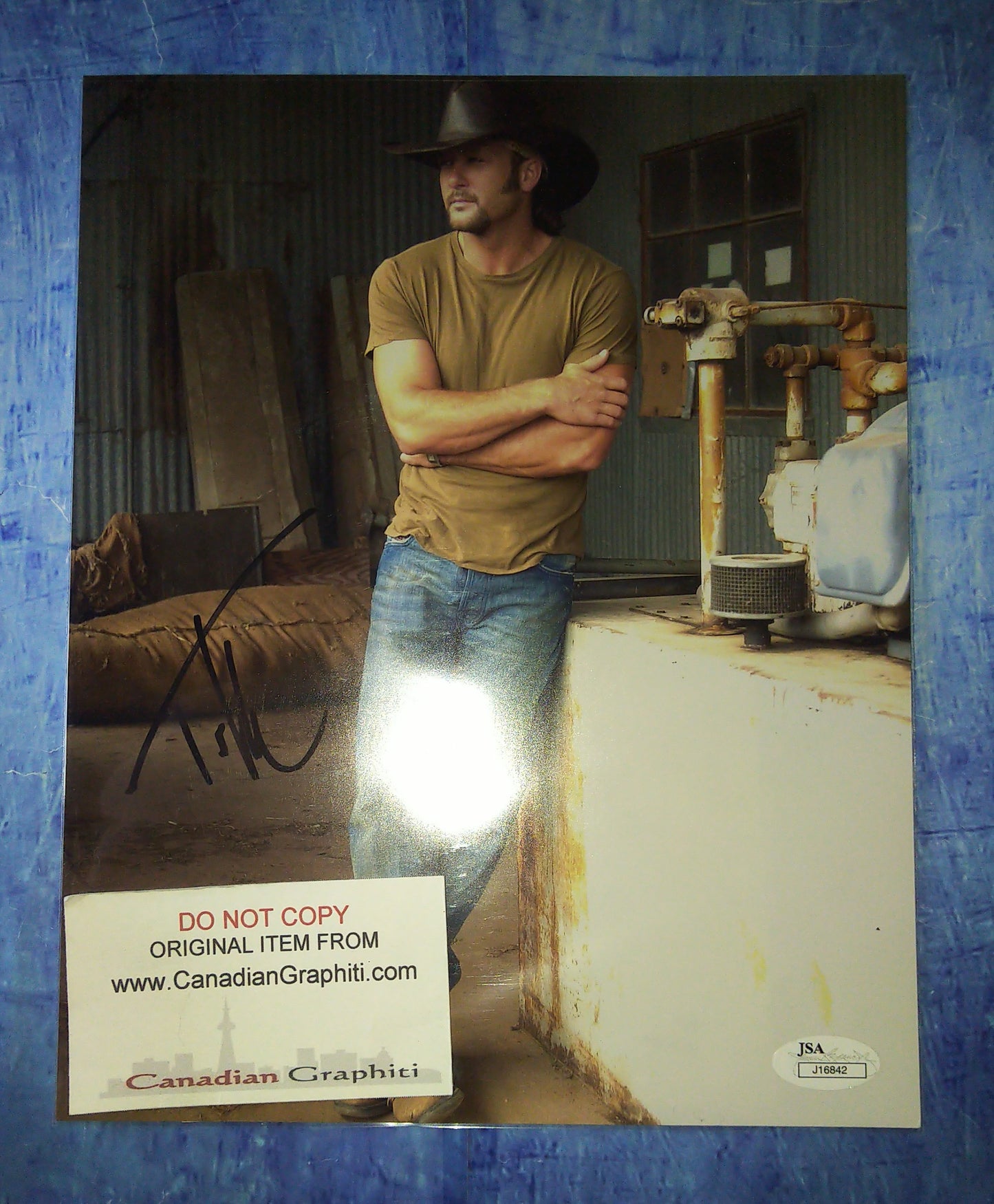 Tim McGraw Hand Signed Autograph 8x10 Photo JSA COA