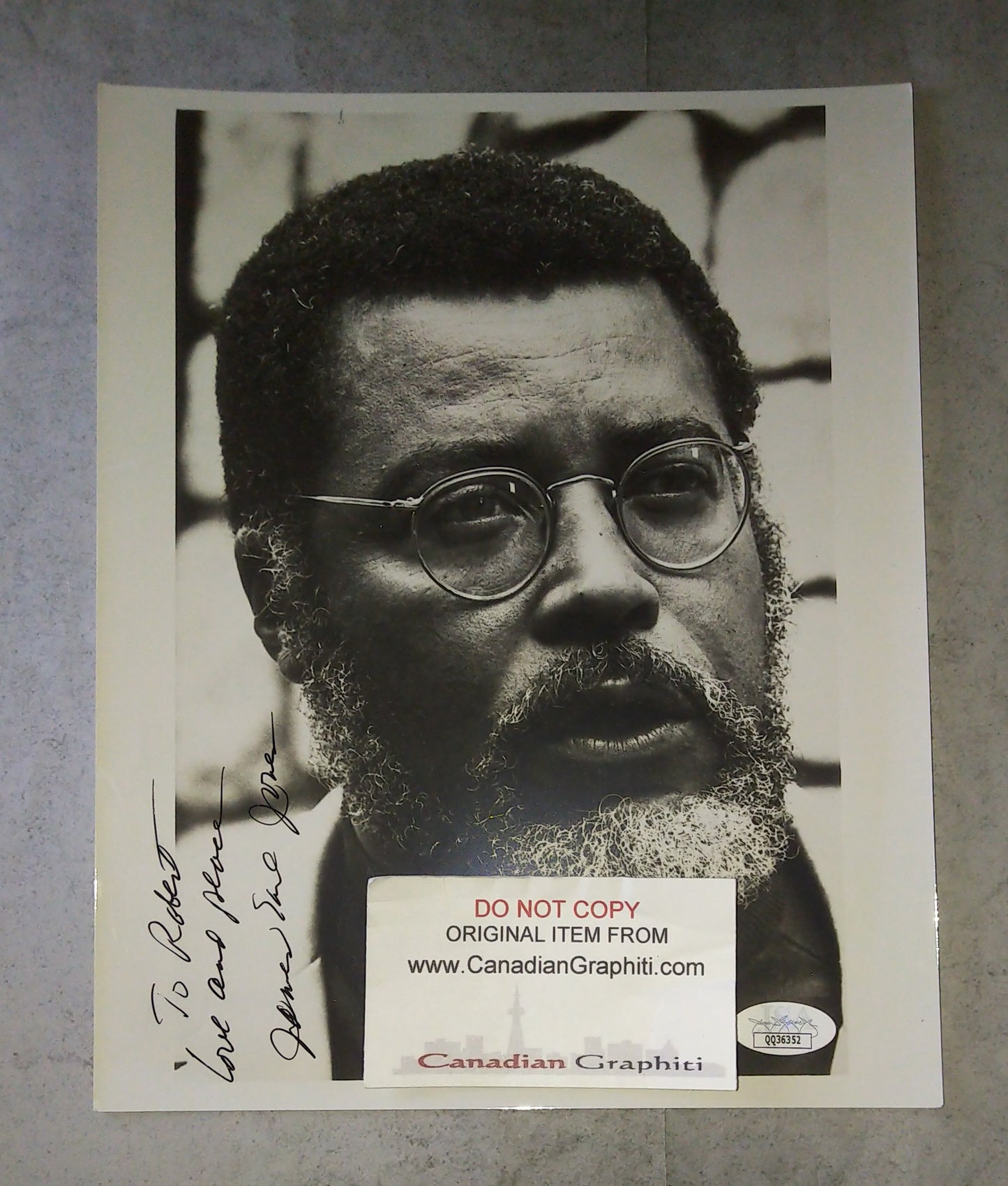 James Earl Jones Hand Signed Autograph 8x10 Photo COA + JSA To Robert