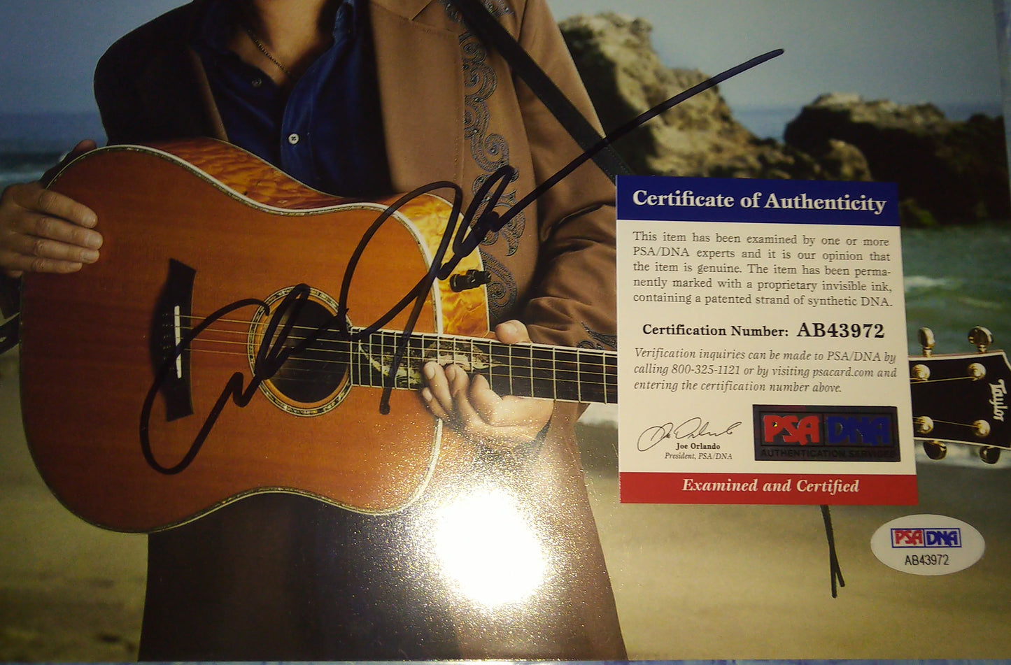 Alan Jackson Hand Signed Autograph 8x10 Photo PSA COA