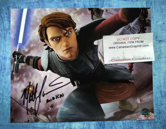 Matt Lanter Hand Signed Autograph 8x10 Photo COA Star Wars The Clone Wars